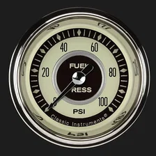 Nostalgia VT 2-1/8" Fuel Pressure Gauge (100 PSI) image 1