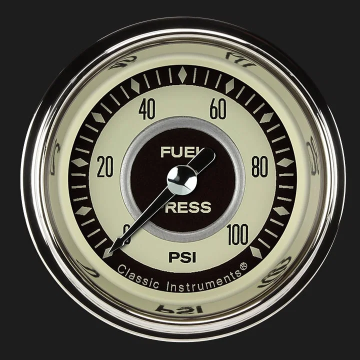Nostalgia VT 2-1/8" Fuel Pressure Gauge (100 PSI)