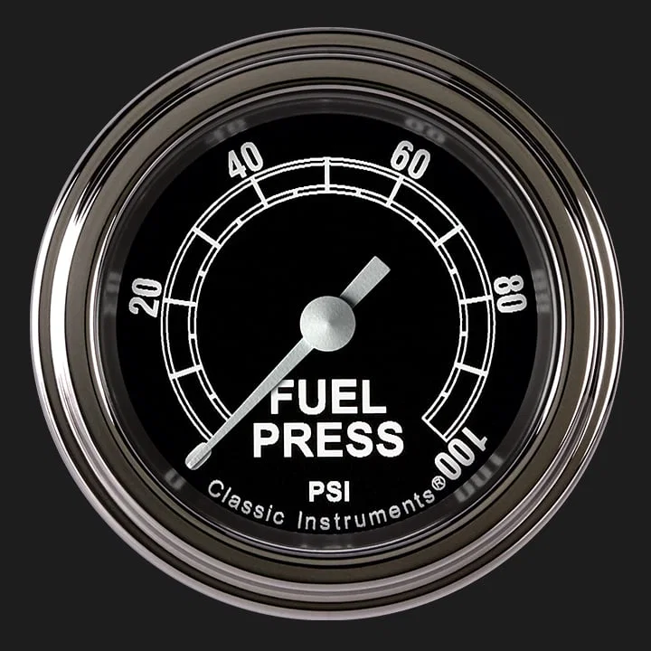 Traditional 2-1/8" Fuel Pressure Gauge (100 PSI)