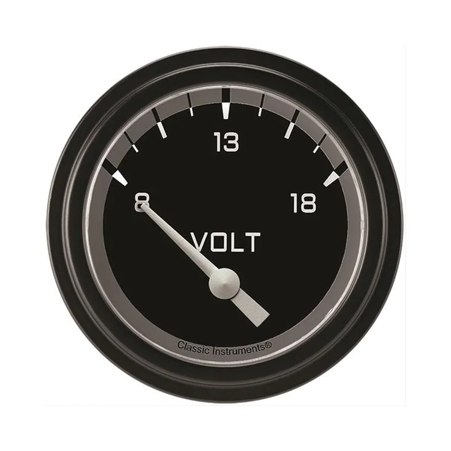 Autocross Gray 2-5/8" Volt Gauge