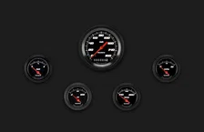 Velocity Black Five Gauge Set image 1