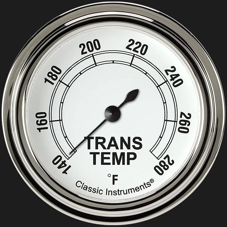White 2-5/8" Transmission Temperature Gauge