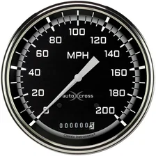 Autocross Gray 5" Speedometer Gauge (200 MPH) image 1