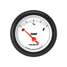 Velocity White 2-1/8" Fuel Level Gauge image 1