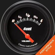 Velocity Black 2-5/8" Fuel Level Gauge (0-30 Ohm) image 1