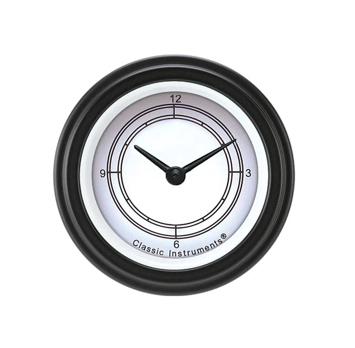 White 2-1/8" Clock W/Reset