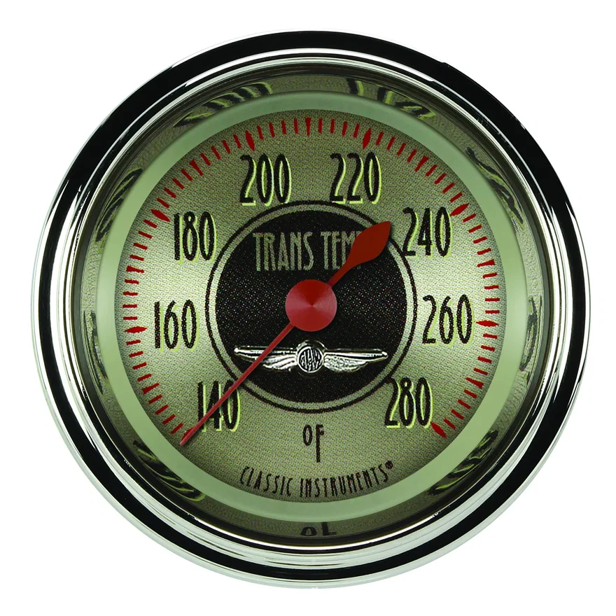 All American Nickel 2-1/8" Transmission Tempature Gauge