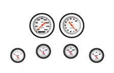 Velocity White Six Gauge Set image 1