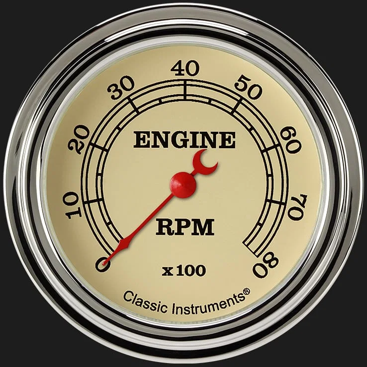 Vintage 2-5/8" Tachometer Gauge