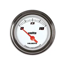 Velocity White 2-1/8" Volt Gauge image 1