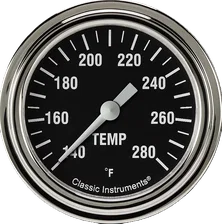 Hot Rod 2-5/8" Full Sweep Water Temperature Gauge image 1