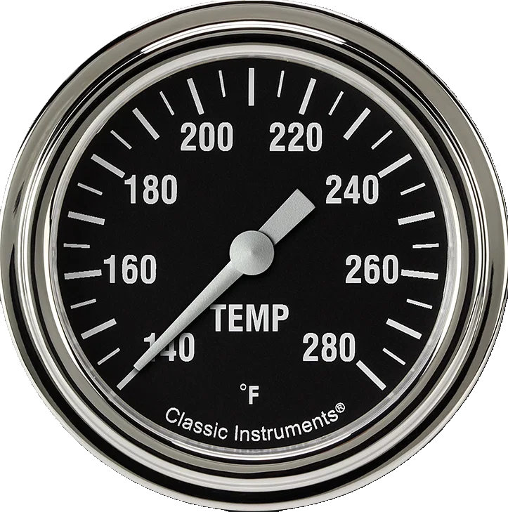 Hot Rod 2-5/8" Full Sweep Water Temperature Gauge