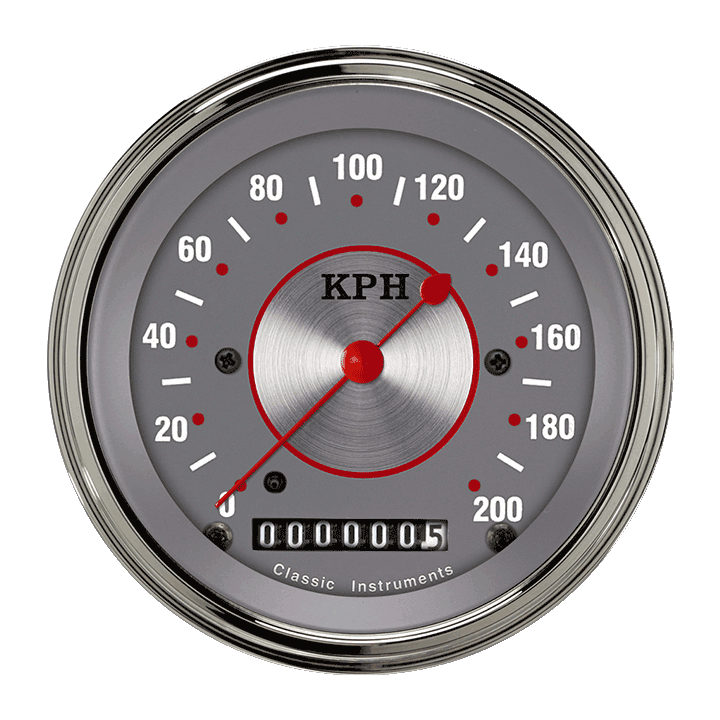 Silver Series 3-3/8" Speedometer Gauge