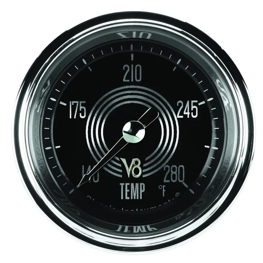 V8 Speedster 2-1/8" Full Sweep Water Temperature Gauge
