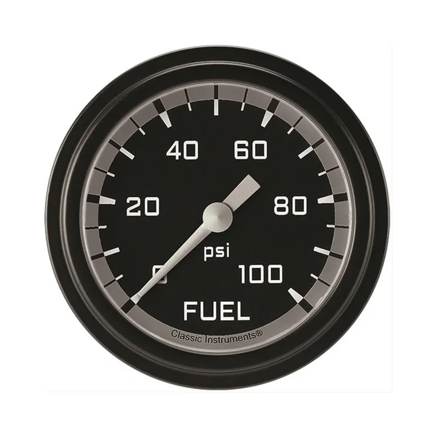 Autocross Gray 2-5/8" Fuel Pressure Gauge (100 PSI)
