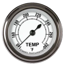 White 2-1/8" Full Sweep Water Temperature Gauge image 1