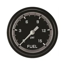 Autocross Gray 2-5/8" Fuel Pressure Gauge (15 PSI) image 1