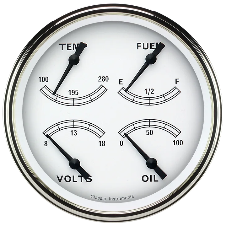 White 5" Quad (0-30 Ohm)