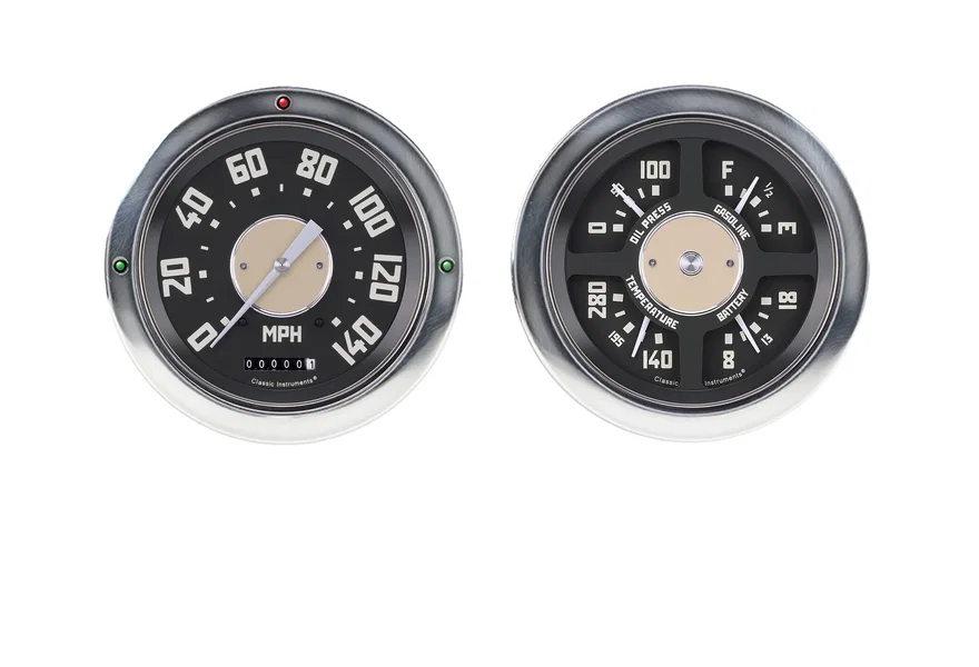 1954-55 Chevy Truck Package 4-5/8" Speedometer & Quad