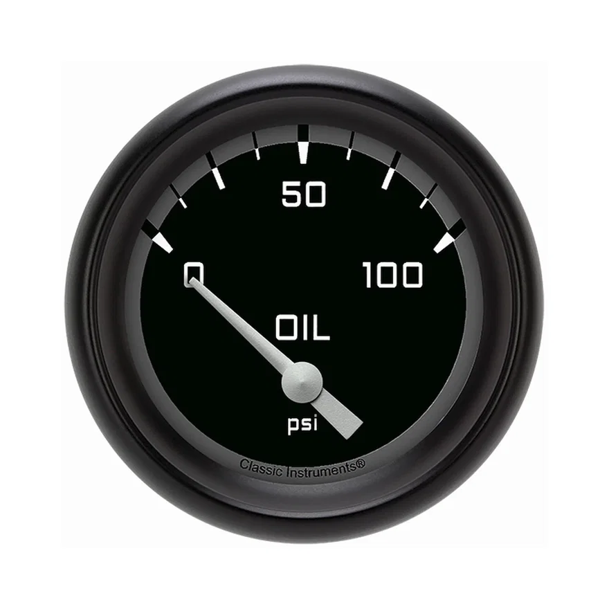 Autocross Gray 2-5/8" Oil Pressure Gauge