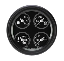 AutoCross Gray 3-3/8" Quad Gauge image 1
