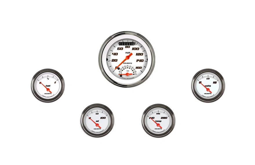 Velocity White 3" Ultimate With Four Gauges GM