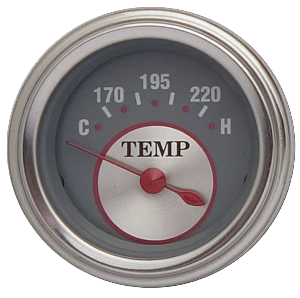 Silver Series 2-1/8" Water Temperature Gauge