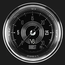 V8 Speedster 2-1/8" Boost Gauge (30 PSI) image 1