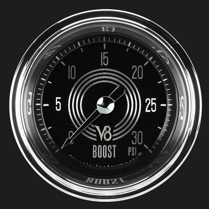 V8 Speedster 2-1/8" Boost Gauge (30 PSI)