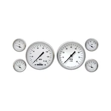 White Hot 5" Speedo/Tach With 2-1/8" Fuel/Oil/Temp/Volt GM image 1