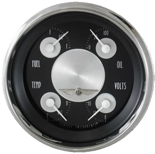 All American Tradition 3-3/8" Quad Gauge
