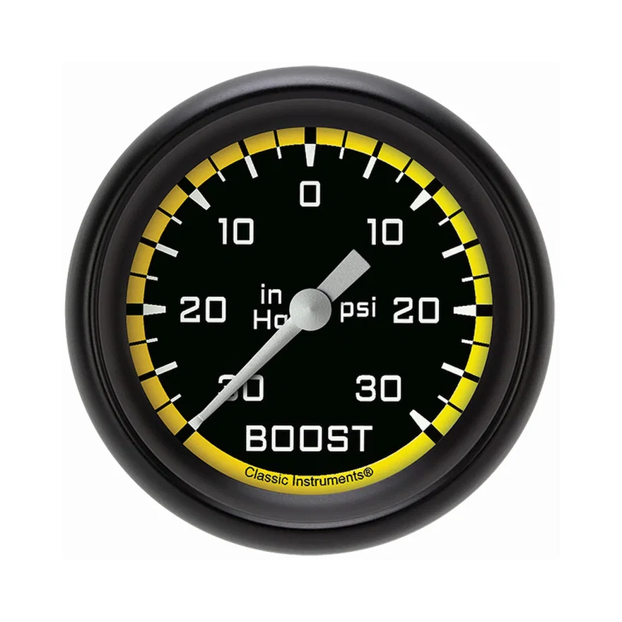 Autocross Yellow 2-5/8" Boost/Vac Gauge