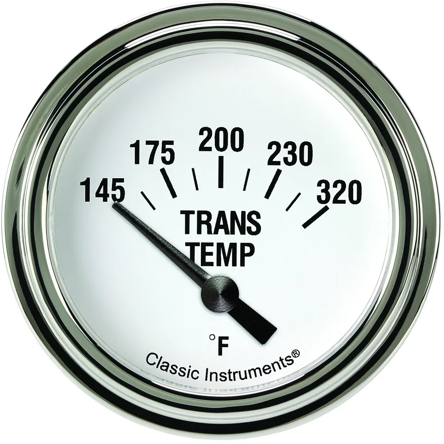 White Hot 2-5/8" Transmission Temperature Gauge