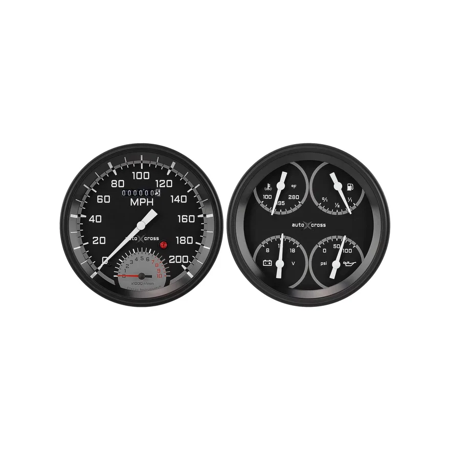 AutoCross Gray Two Gauge Set