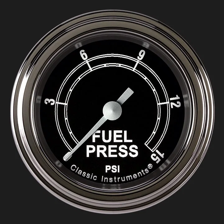 Traditional 2-1/8" Fuel Pressure Gauge (15 PSI)