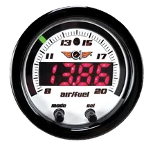 Velocity White Digital 2-1/8" Air Fuel Ratio Gauge image 1