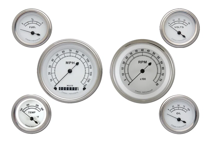 White Six Gauge Set