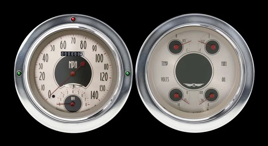 1954-55 Chevy Truck All American Nickel W/ Speedtach Gauges