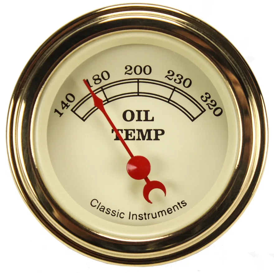 Vintage 2-1/8" Oil Temperature Gauge