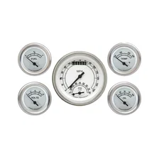White 3" Ultimate With 2-1/8" Fuel/Temp/Volt/Oil GM image 1