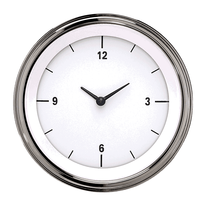 White Hot 3-3/8" Clock