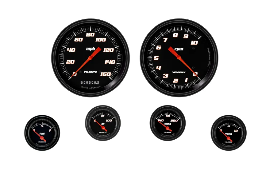Velocity Black Six Gauge Set