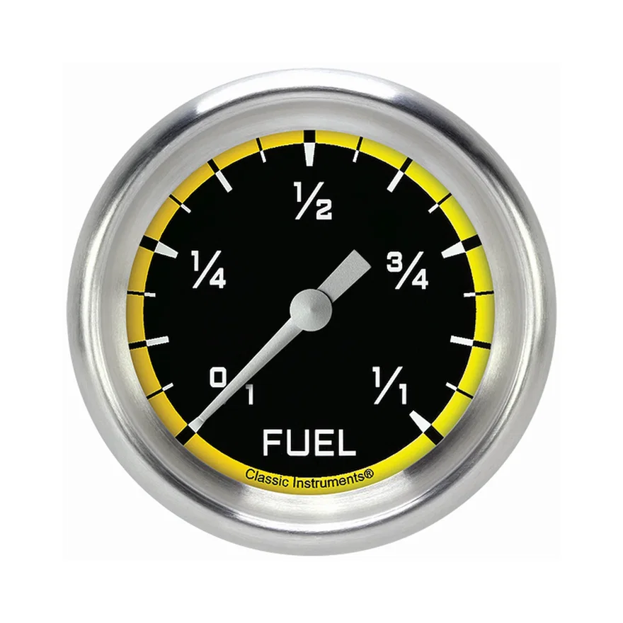 Autocross Yellow 2-5/8" Fuel Level Gauge