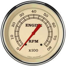 Vintage 5" Tachometer Gauge (8000 RPM) image 1