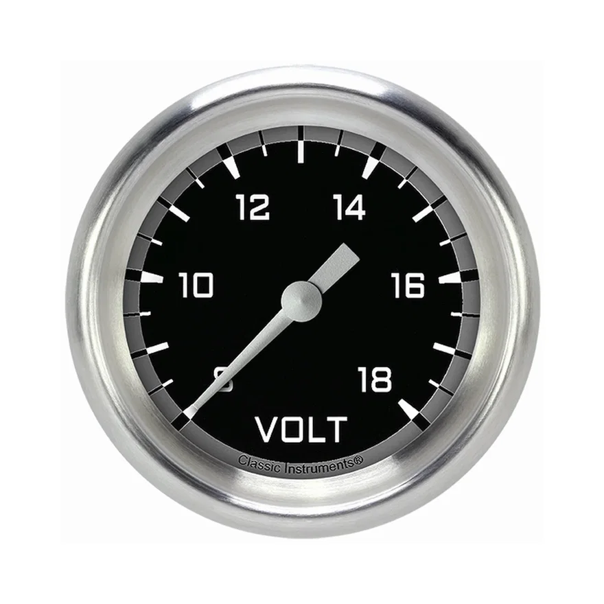 Autocross Gray 2-5/8" Volt Gauge