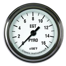 White Hot 2-1/8" Exhaust Gas Tempature Gauge image 1