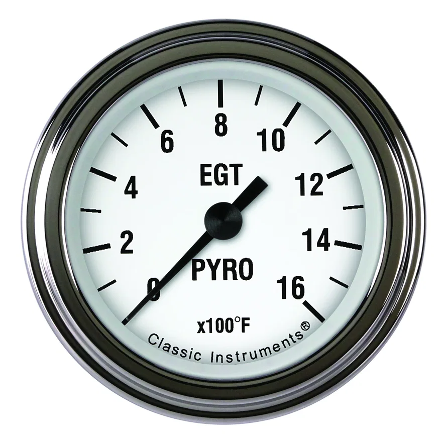 White Hot 2-1/8" Exhaust Gas Tempature Gauge