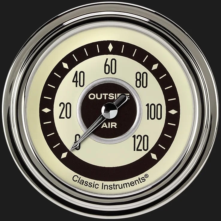 Nostalgia VT 2-5/8" Outside Air Temp Gauge