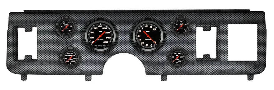 1979-86 Mustang Velocity Black Full Sweep 6 Gauge Set Ford