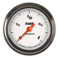 Velocity White 2-1/8" Fuel Level Gauge Program American image 1